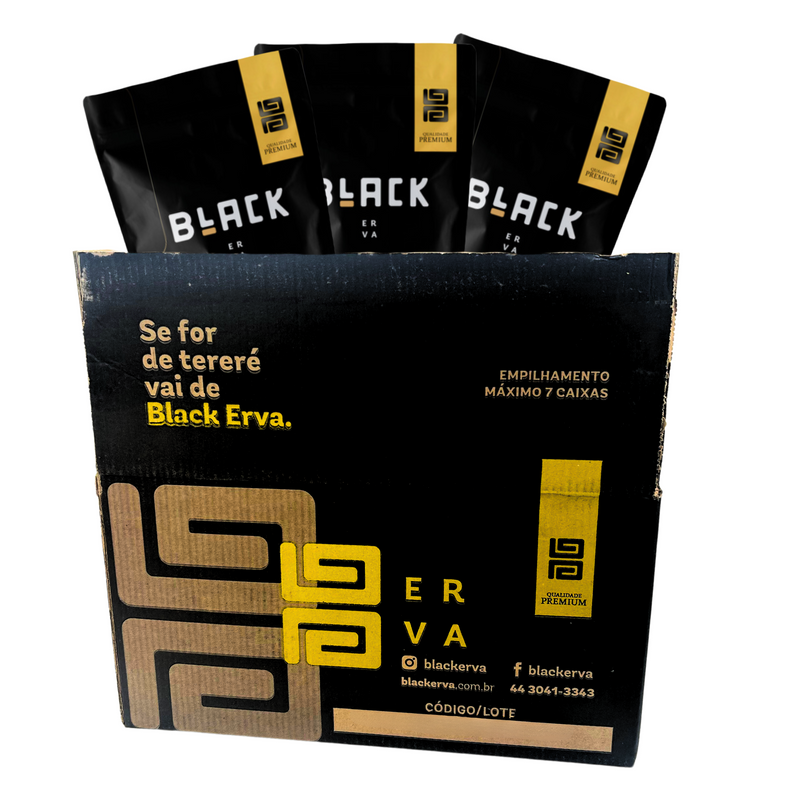 CAIXA ERVA MATE BLACK PURA FOLHA 12X500G